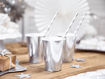 Picture of PAPER STRAWS STRIPPED SILVER 19.5CM
